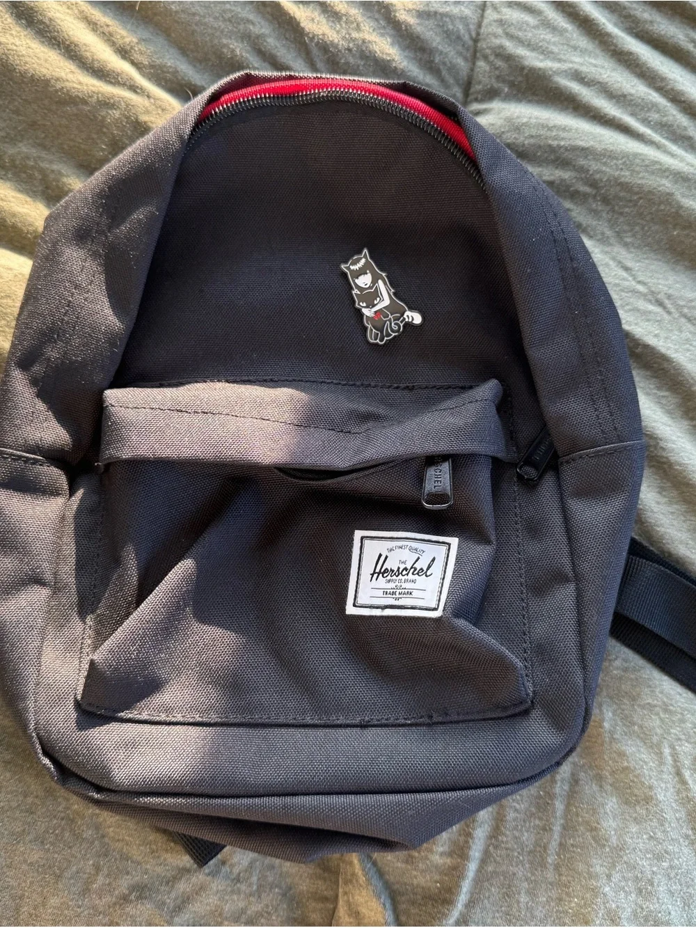 Herschel Supply Company Black Backpack with Red Interior Accent